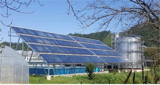 태양열 계간축열시스템 설치 사진, 전라남도 농업기술원